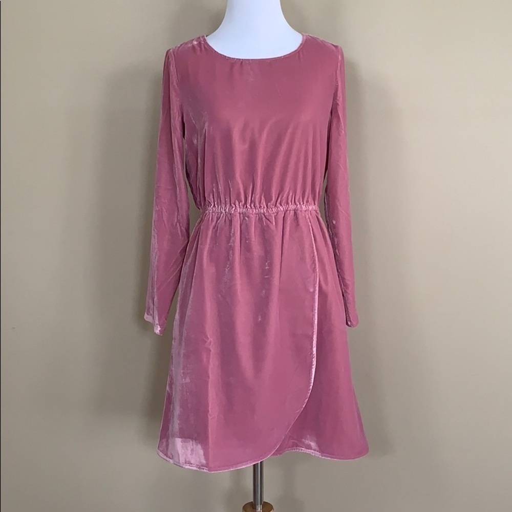 J crew velvet wrap dress